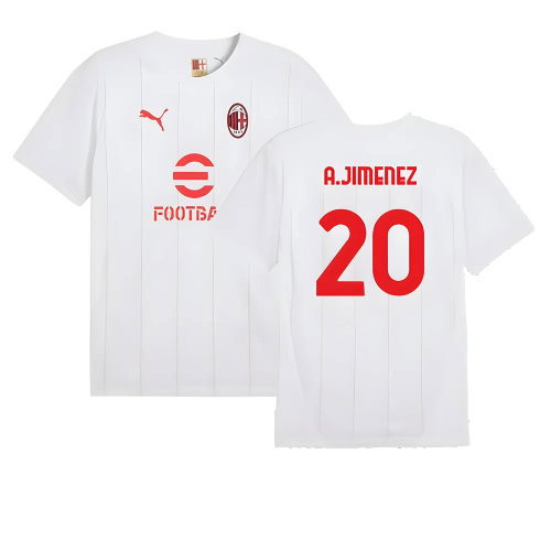 2024-2025 AC Milan Prematch SS Jersey (White) (A.Jimenez 20)