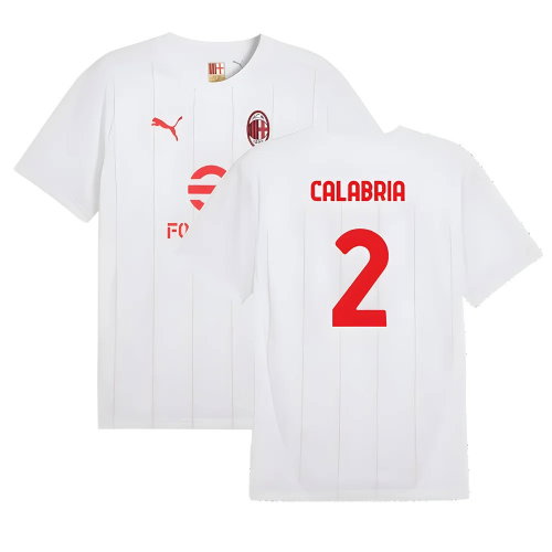 2024-2025 AC Milan Prematch SS Jersey (White) (Calabria 2)