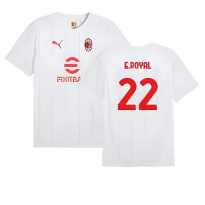 2024-2025 AC Milan Prematch SS Jersey (White) (E.Royal 22)