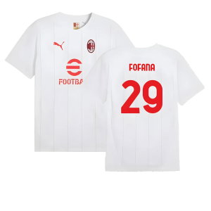 2024-2025 AC Milan Prematch SS Jersey (White) (Fofana 29)