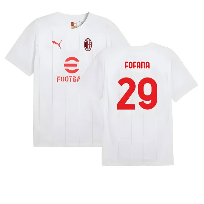 2024-2025 AC Milan Prematch SS Jersey (White) (Fofana 29)