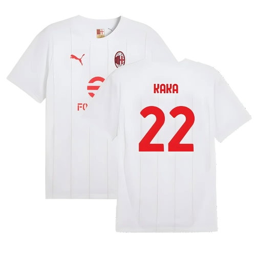 2024-2025 AC Milan Prematch SS Jersey (White) (Kaka 22)