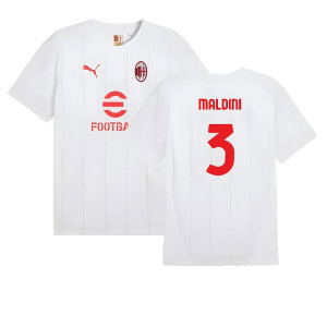 2024-2025 AC Milan Prematch SS Jersey (White) (Maldini 3)