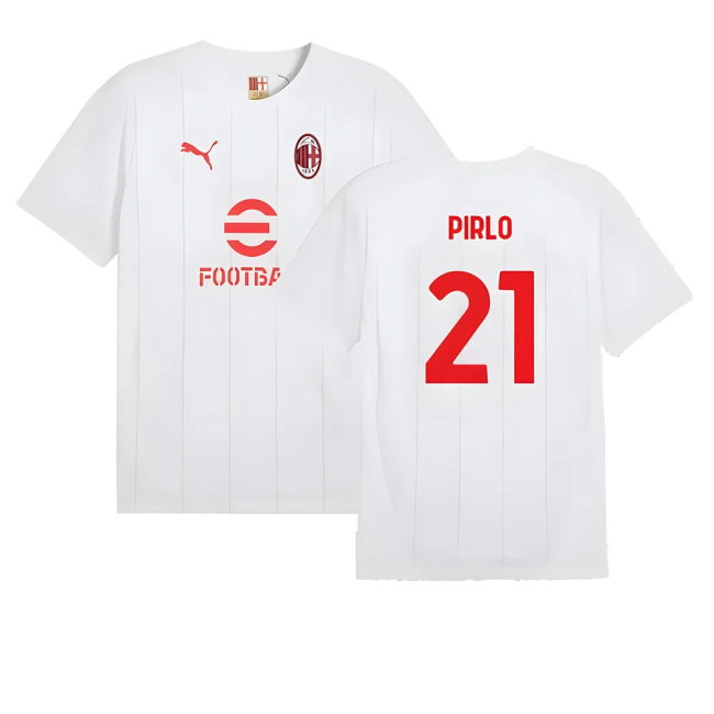 2024-2025 AC Milan Prematch SS Jersey (White) (Pirlo 21)