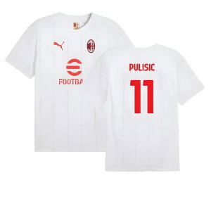 2024-2025 AC Milan Prematch SS Jersey (White) (Pulisic 11)