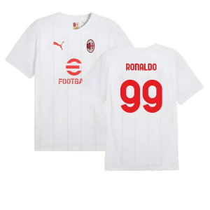 2024-2025 AC Milan Prematch SS Jersey (White) (Ronaldo 99)