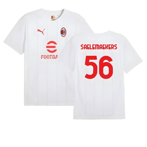 2024-2025 AC Milan Prematch SS Jersey (White) (Saelemaekers 56)
