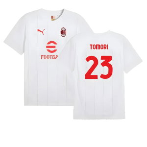 2024-2025 AC Milan Prematch SS Jersey (White) (Tomori 23)
