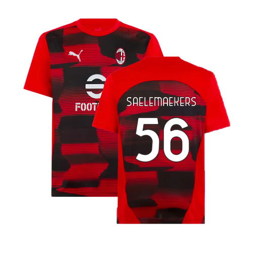 2024-2025 AC Milan Prematch SS Shirt (Red) (Saelemaekers 56)