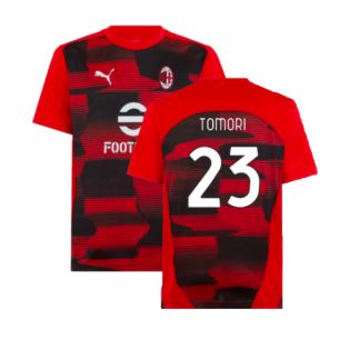 2024-2025 AC Milan Prematch SS Shirt (Red) (Tomori 23)