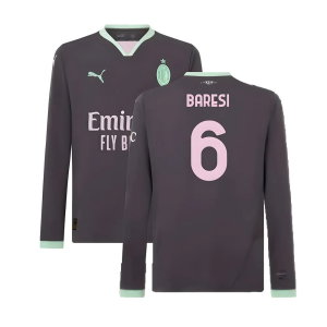2024-2025 AC Milan Third Long Sleeve Shirt (Baresi 6)