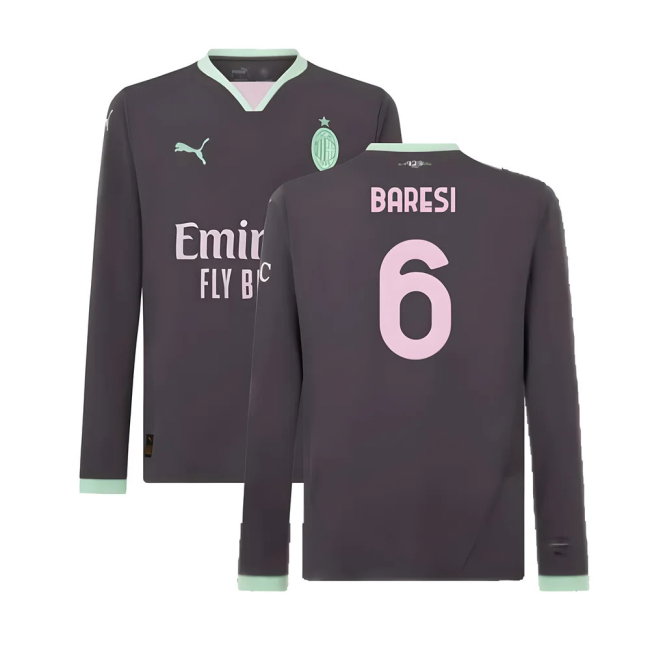 2024-2025 AC Milan Third Long Sleeve Shirt (Baresi 6)
