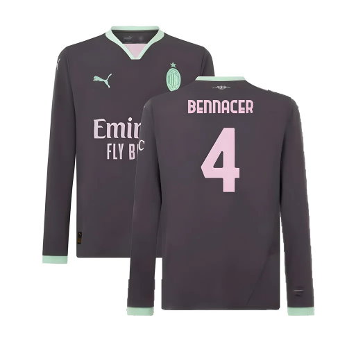 2024-2025 AC Milan Third Long Sleeve Shirt (Bennacer 4)