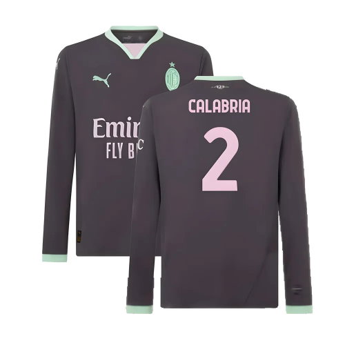 2024-2025 AC Milan Third Long Sleeve Shirt (Calabria 2)