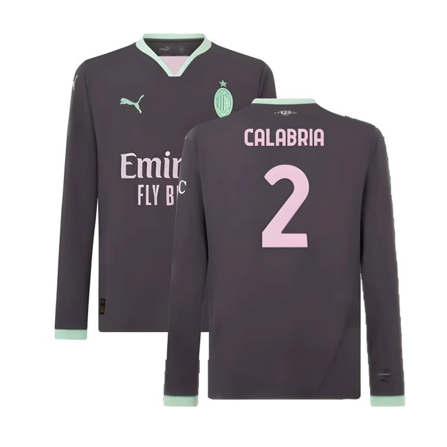 2024-2025 AC Milan Third Long Sleeve Shirt (Calabria 2)