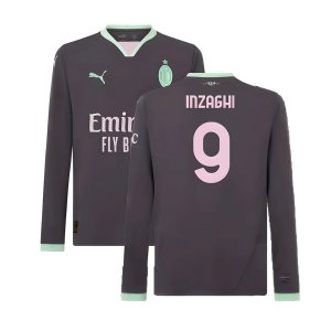 2024-2025 AC Milan Third Long Sleeve Shirt (Inzaghi 9)
