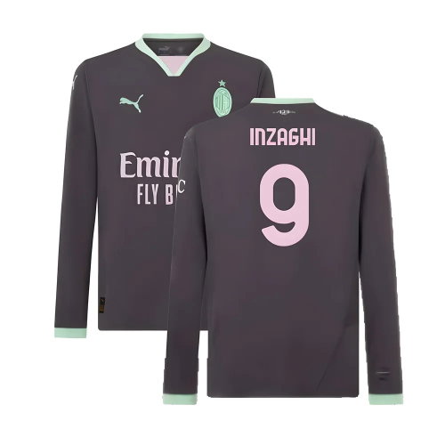 2024-2025 AC Milan Third Long Sleeve Shirt (Inzaghi 9)