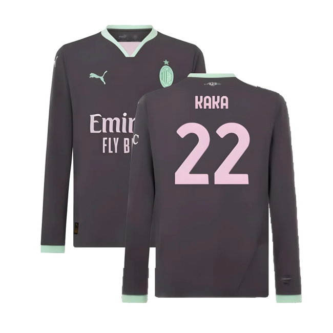2024-2025 AC Milan Third Long Sleeve Shirt (Kaka 22)