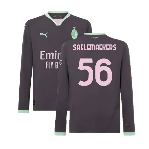 2024-2025 AC Milan Third Long Sleeve Shirt (Saelemaekers 56)