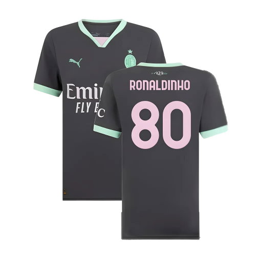 2024-2025 AC Milan Third Shirt (Womens) (Ronaldinho 80)