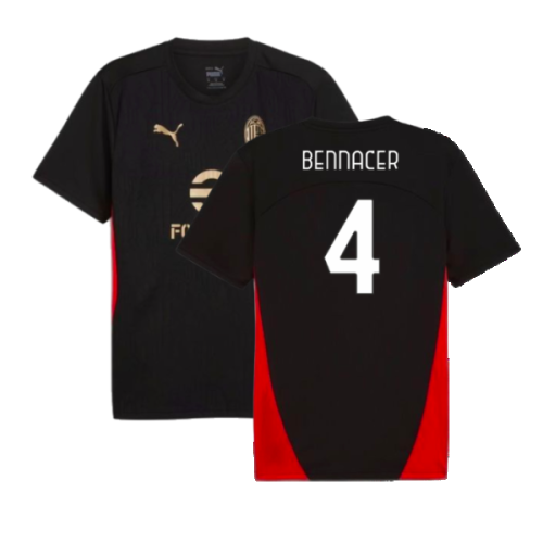 2024-2025 AC Milan Training Shirt (Black) (Bennacer 4)