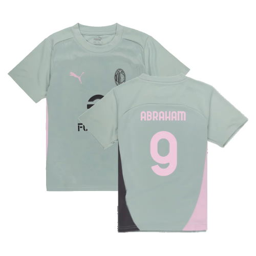 2024-2025 AC Milan Training Shirt (Green Fog) - Kids (Abraham 9)