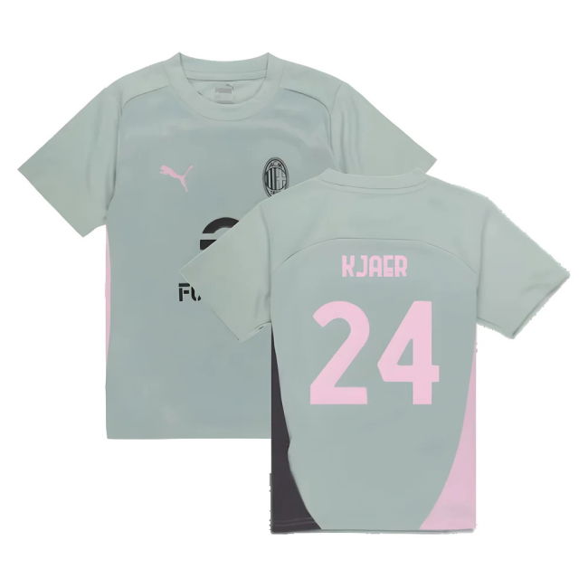 2024-2025 AC Milan Training Shirt (Green Fog) - Kids (Kjaer 24)