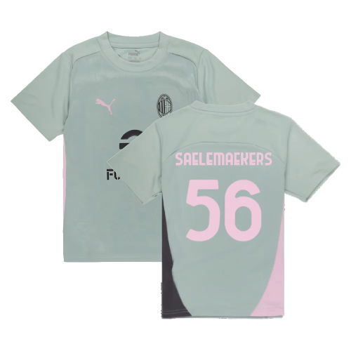 2024-2025 AC Milan Training Shirt (Green Fog) - Kids (Saelemaekers 56)