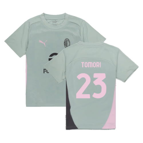 2024-2025 AC Milan Training Shirt (Green Fog) - Kids (Tomori 23)