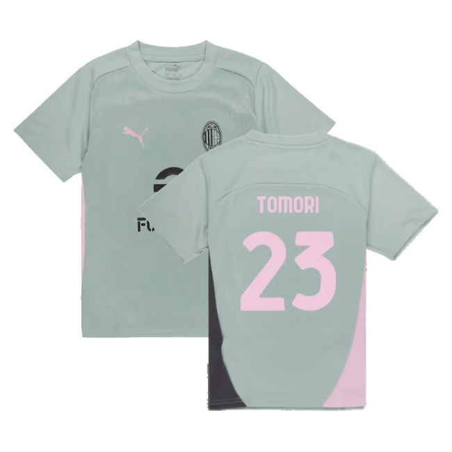 2024-2025 AC Milan Training Shirt (Green Fog) - Kids (Tomori 23)