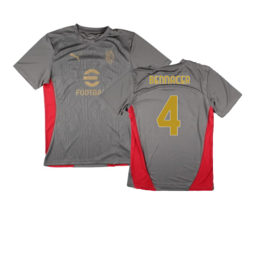2024-2025 AC Milan Training Shirt (Grey) (Bennacer 4)