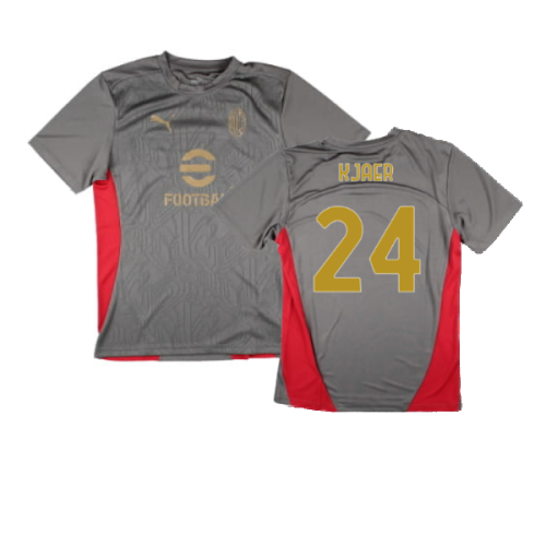 2024-2025 AC Milan Training Shirt (Grey) (Kjaer 24)
