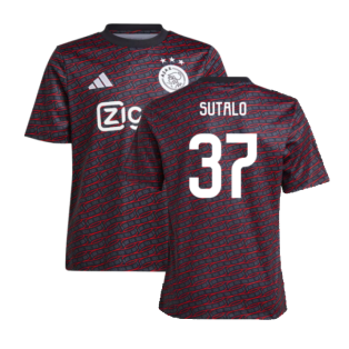 2024-2025 Ajax Pre Match Shirt (Black) - Kids (Sutalo 37)