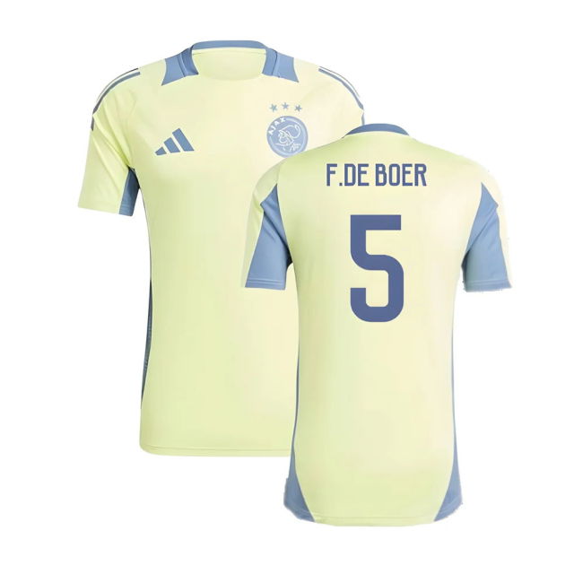 2024-2025 Ajax Training Jersey (Pulse Yellow) (F.De Boer 5)