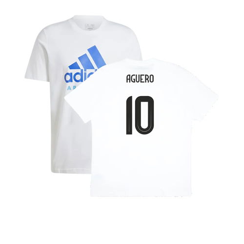 2024-2025 Argentina DNA Graphic Tee (White) (AGUERO 10)