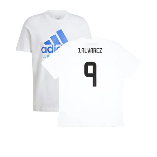2024-2025 Argentina DNA Graphic Tee (White) (J.ALVAREZ 9)