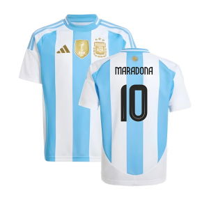 2024-2025 Argentina Home Shirt (Kids) (MARADONA 10)