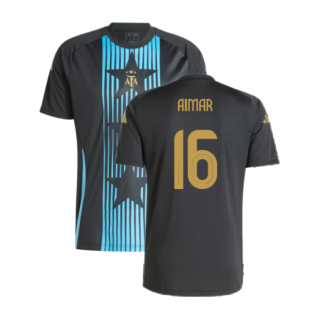2024-2025 Argentina Pre-Match Shirt (Black) (AIMAR 16)