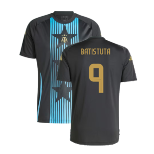 2024-2025 Argentina Pre-Match Shirt (Black) (BATISTUTA 9)