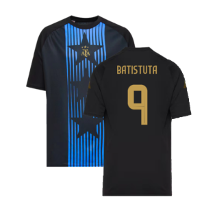 2024-2025 Argentina Pre-Match Shirt (Black) - Kids (BATISTUTA 9)