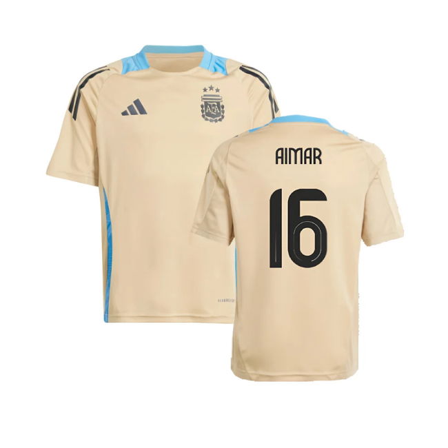 2024-2025 Argentina Training Jersey (Hazy Beige) (AIMAR 16)
