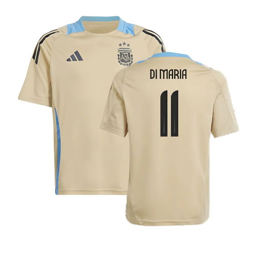 2024-2025 Argentina Training Jersey (Hazy Beige) - Kids (DI MARIA 11)  2024-2025 Argentina Training Jersey (Hazy Beige) - Kids (DI MARIA 11)