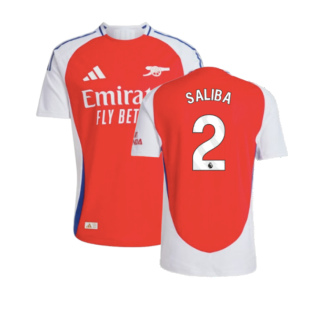 2024-2025 Arsenal Authentic Home Shirt (Saliba 2)