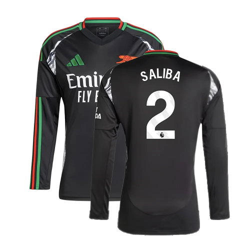 2024-2025 Arsenal Away Long Sleeve Shirt (Saliba 2)