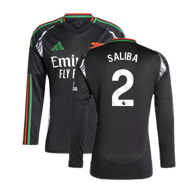 2024-2025 Arsenal Away Long Sleeve Shirt (Saliba 2)