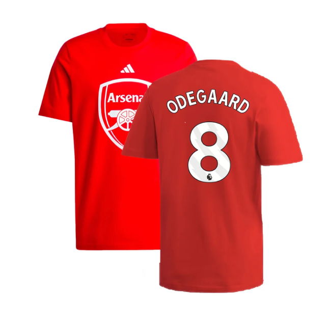 2024-2025 Arsenal DNA Graphic Tee (Red) (Odegaard 8)