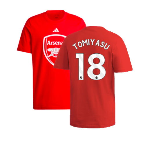 2024-2025 Arsenal DNA Graphic Tee (Red) (Tomiyasu 18)