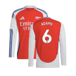 2024-2025 Arsenal Long Sleeve Home Shirt (Adams 6)