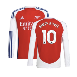 2024-2025 Arsenal Long Sleeve Home Shirt (Kids) (Smith Rowe 10)