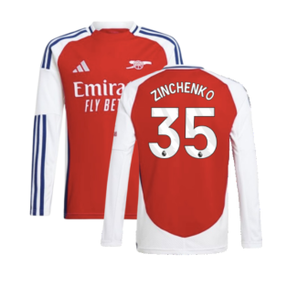 2024-2025 Arsenal Long Sleeve Home Shirt (Kids) (Zinchenko 35)